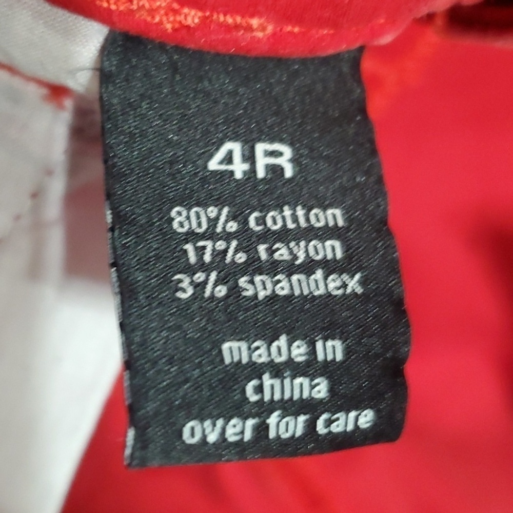The Limited 678 Red Denim jean Legging jeans Size 4 Low Rise Skinny Vintage Y2k - Picture 12 of 15